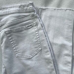 Joe’s Crop Raw Hem Skinny Stretch Jean White Size 26